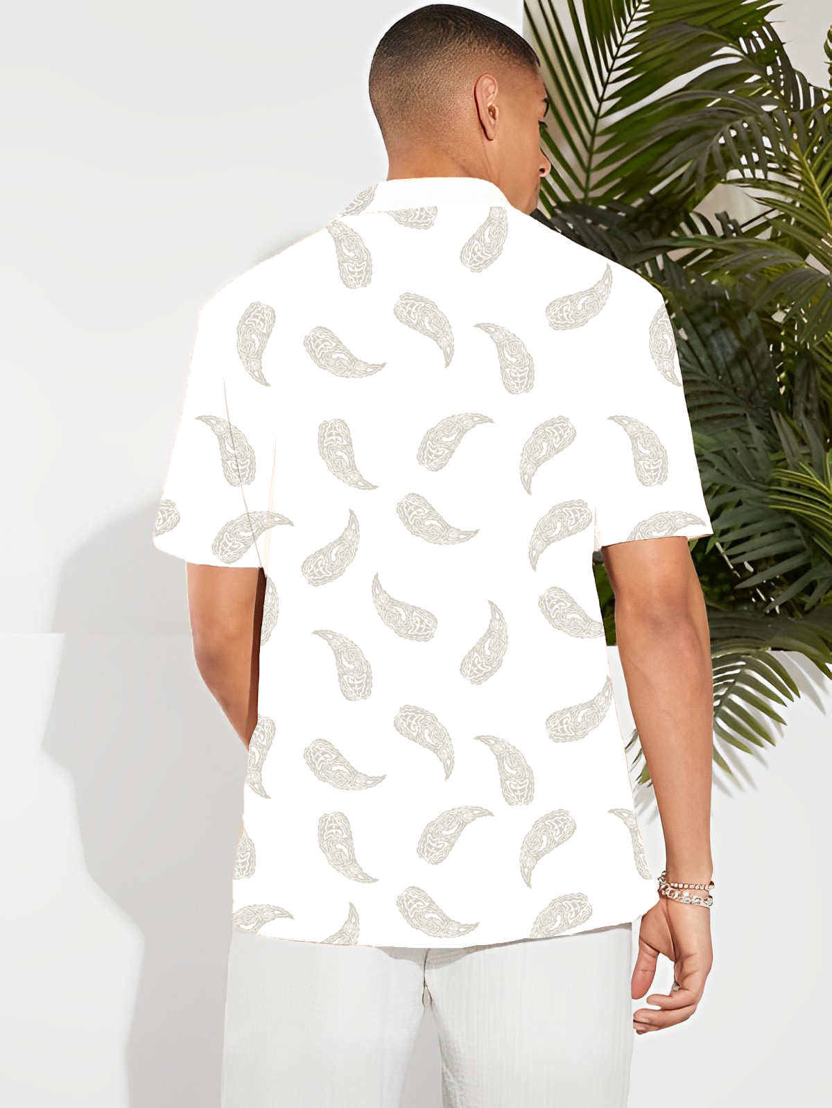 Earthy paisely print Short sleeve shirt