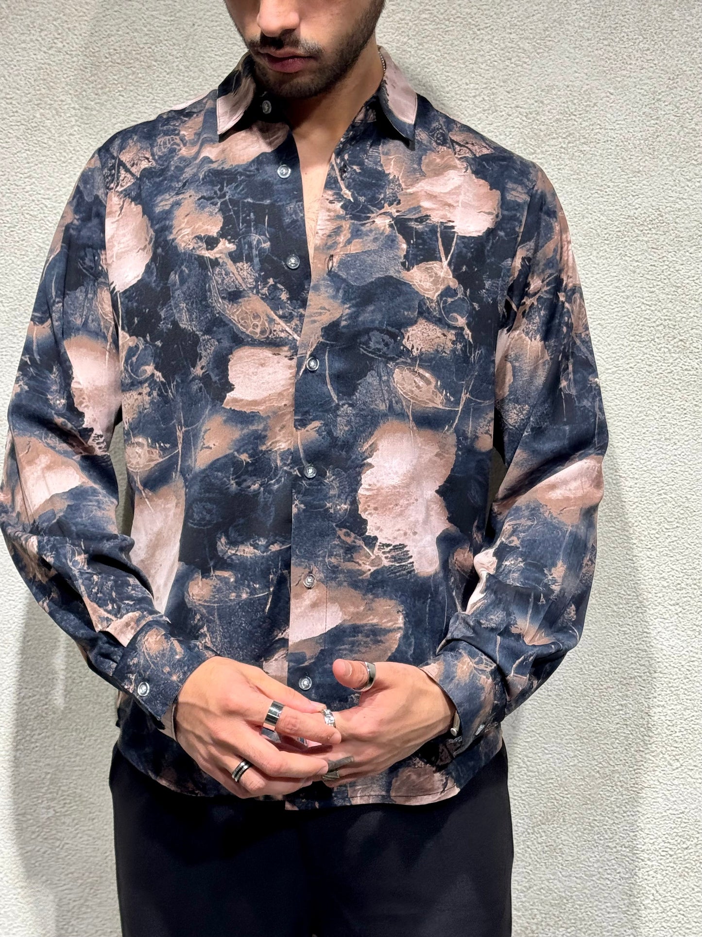 Earthbound Abstract Print Full Sleeves Shirt
