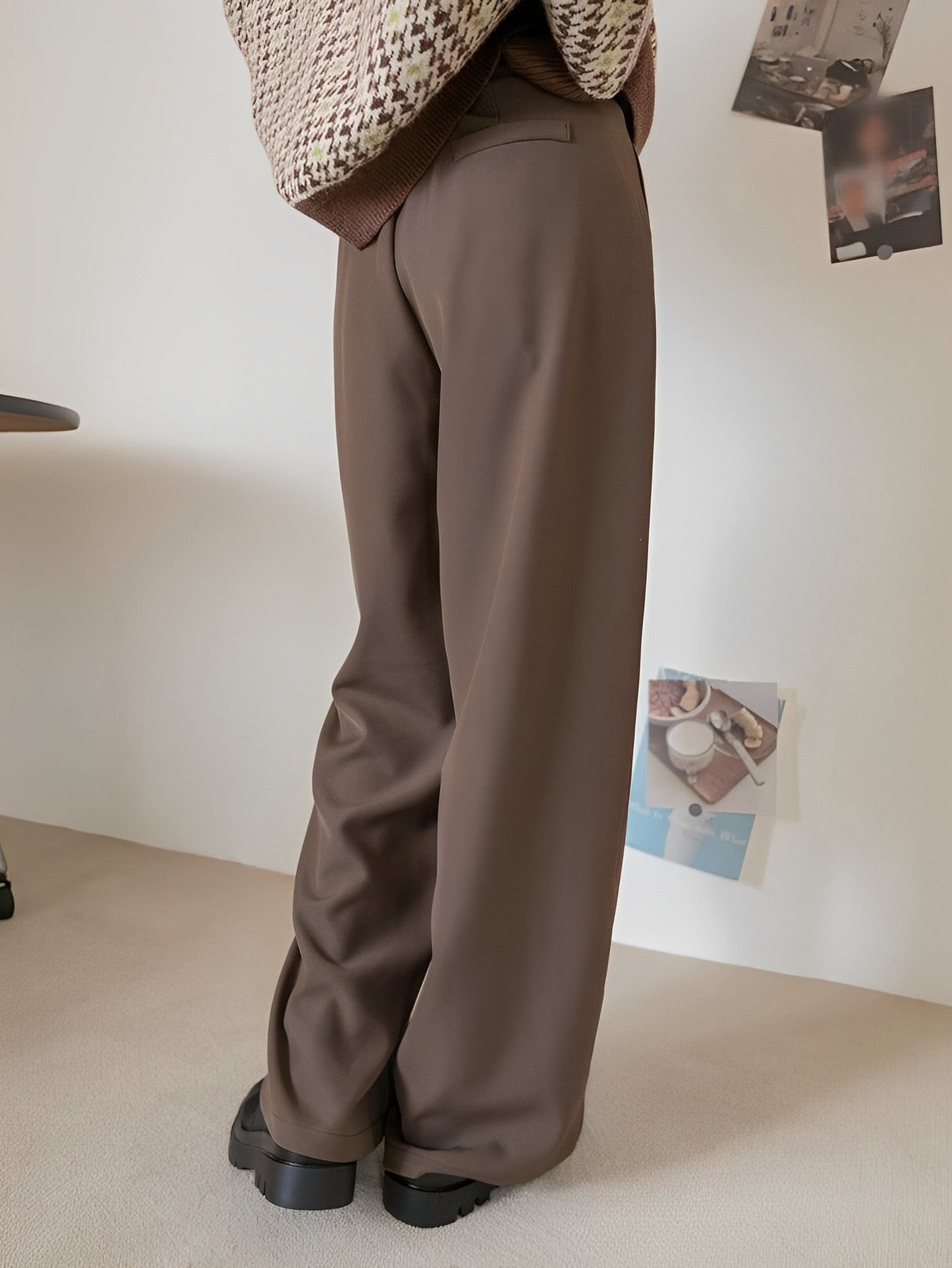 Coco Brown Korean Relaxed Pants