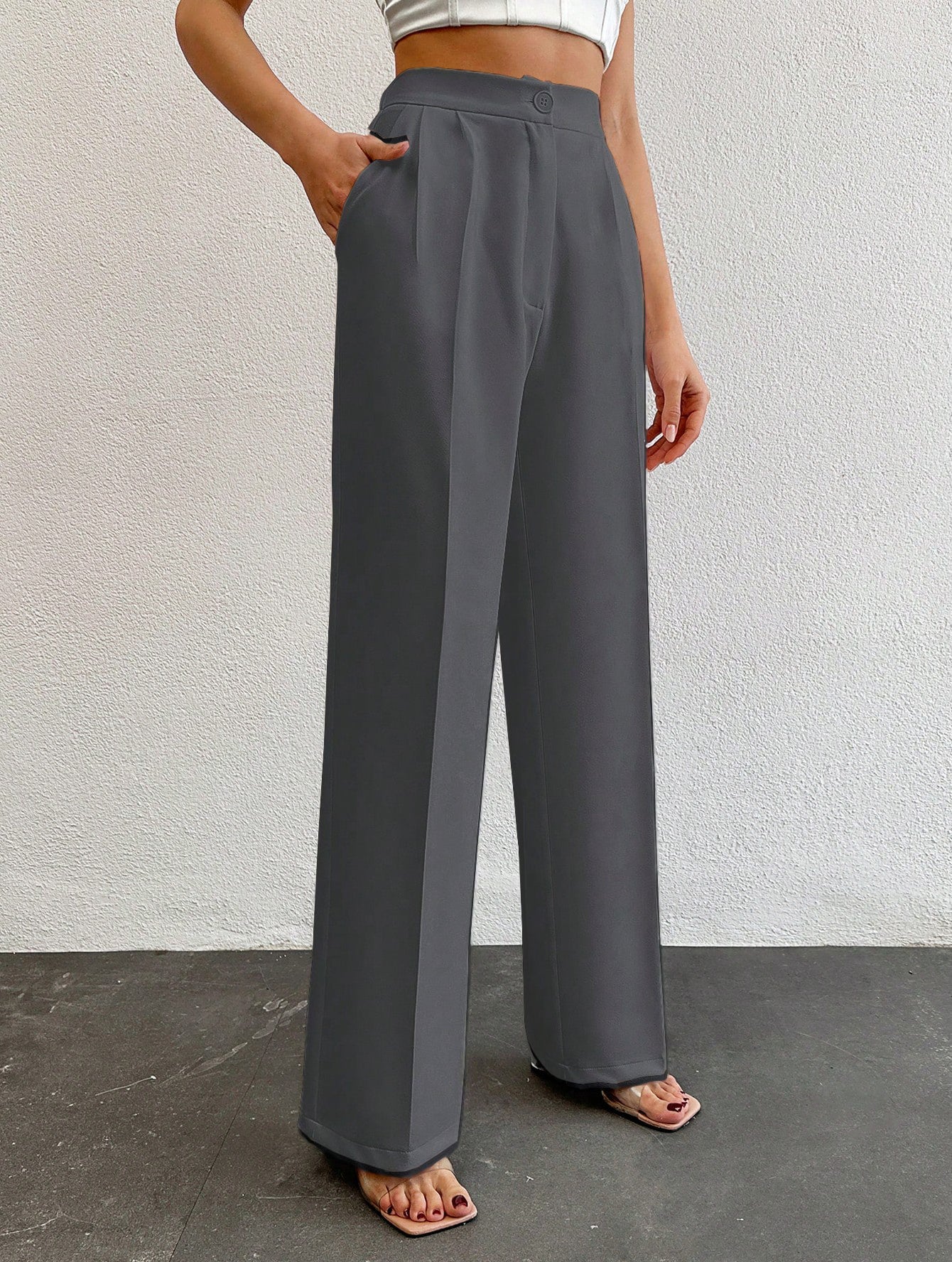 Formal Pleated Wide Leg Trouser