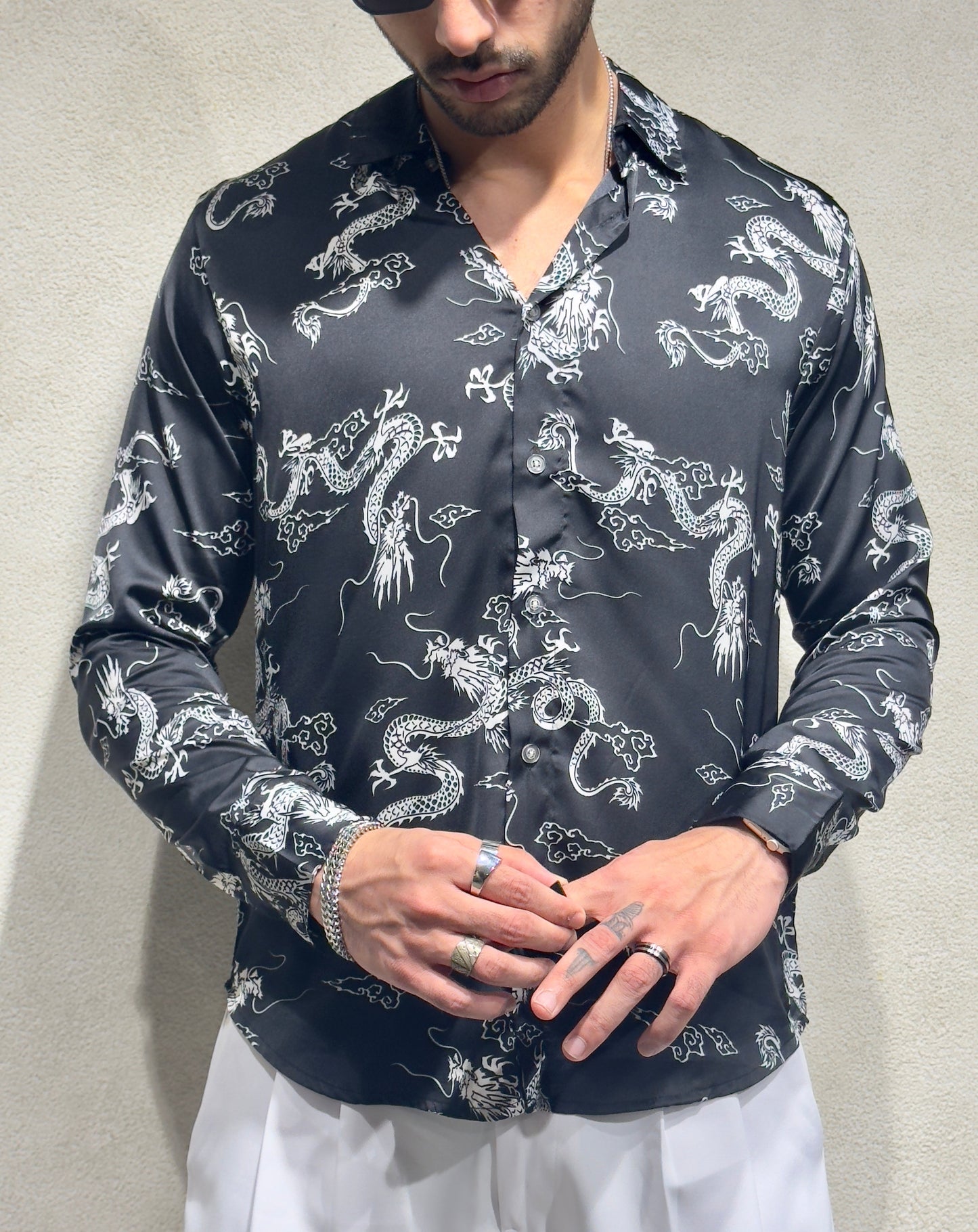 Mystic Dragon Print Full Sleeves Shirt