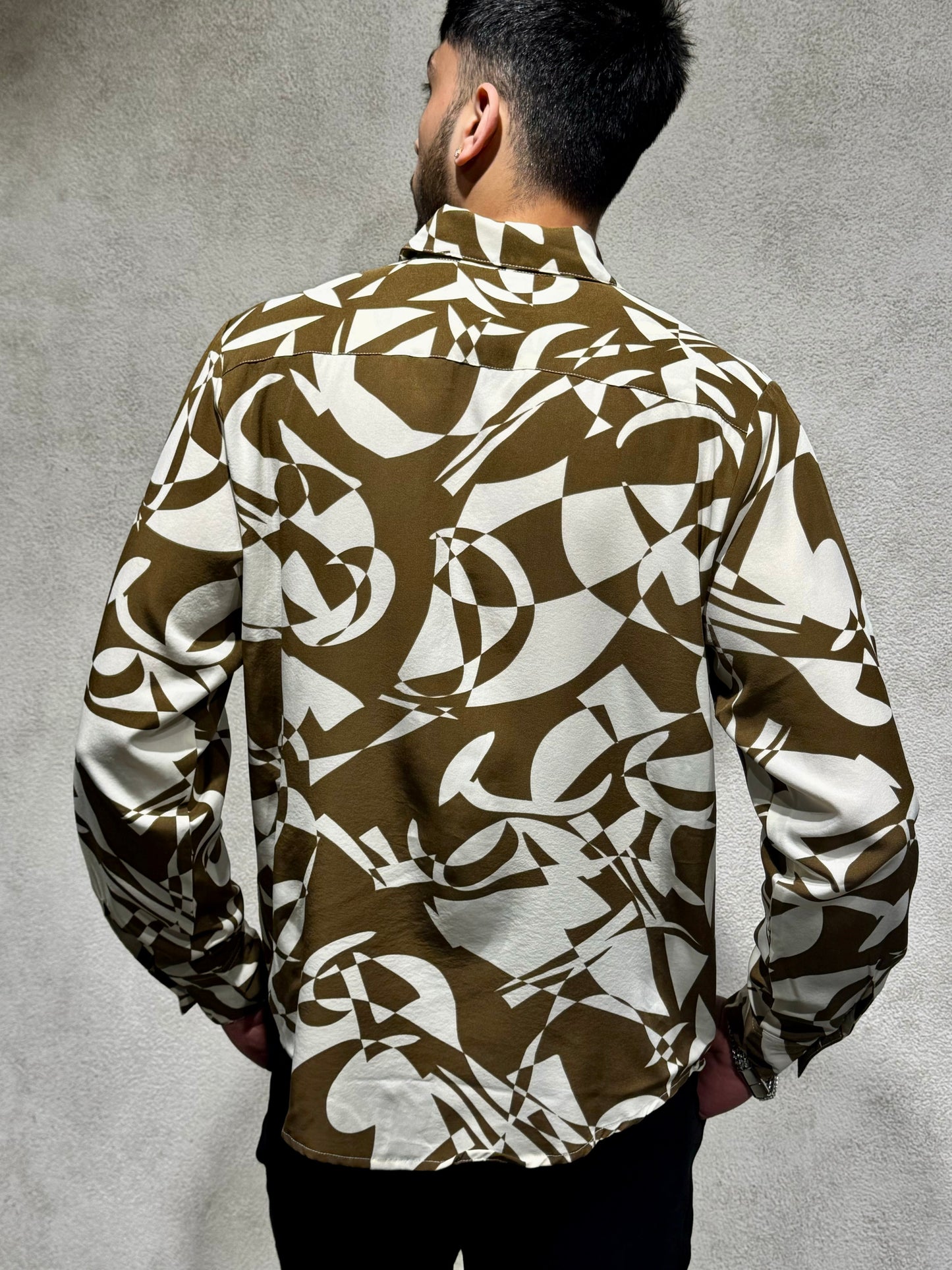 Abstract Rhythm Print Full Sleeves Shirt