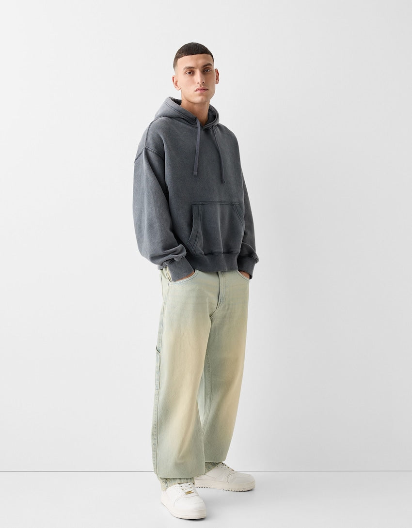 Faded Balloon-Fit Carpenter Jeans