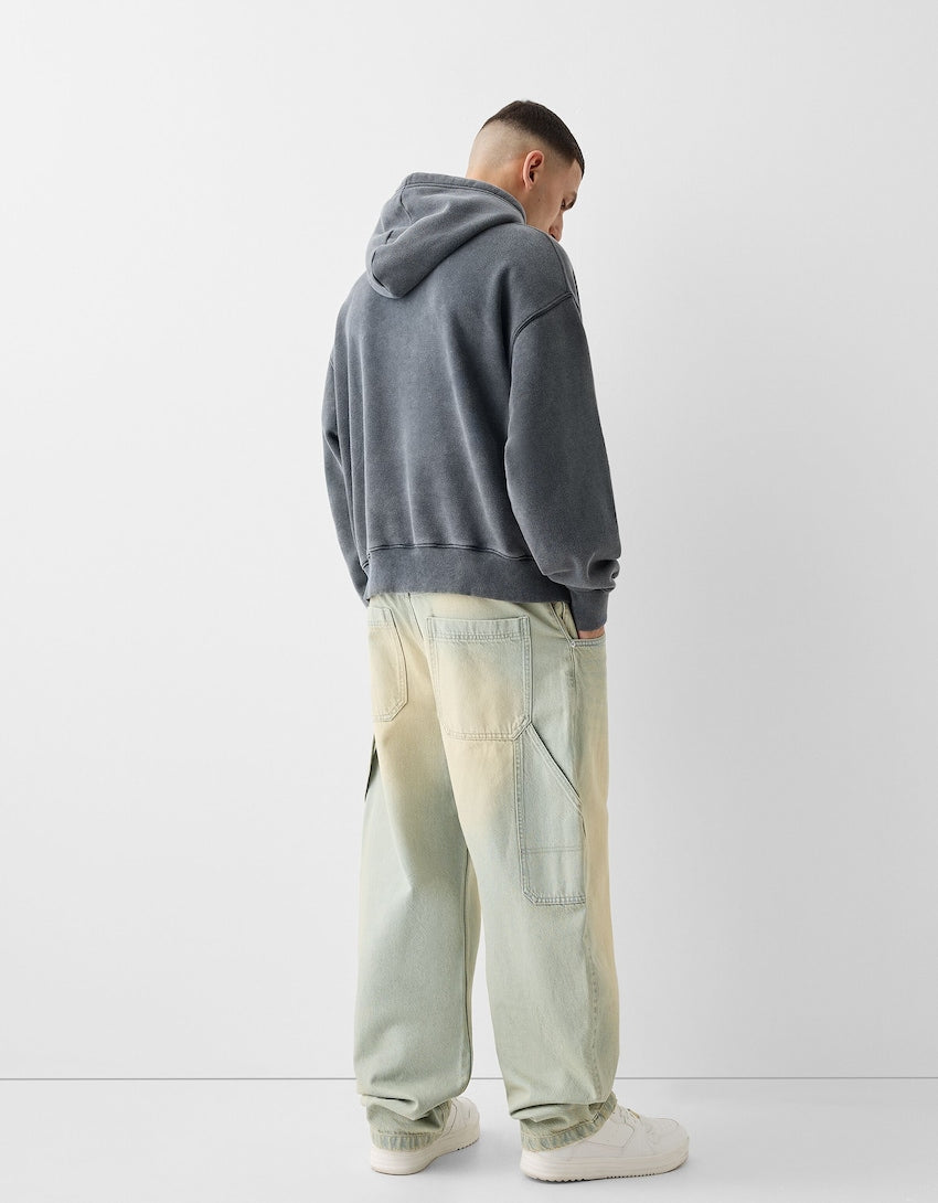 Faded Balloon-Fit Carpenter Jeans