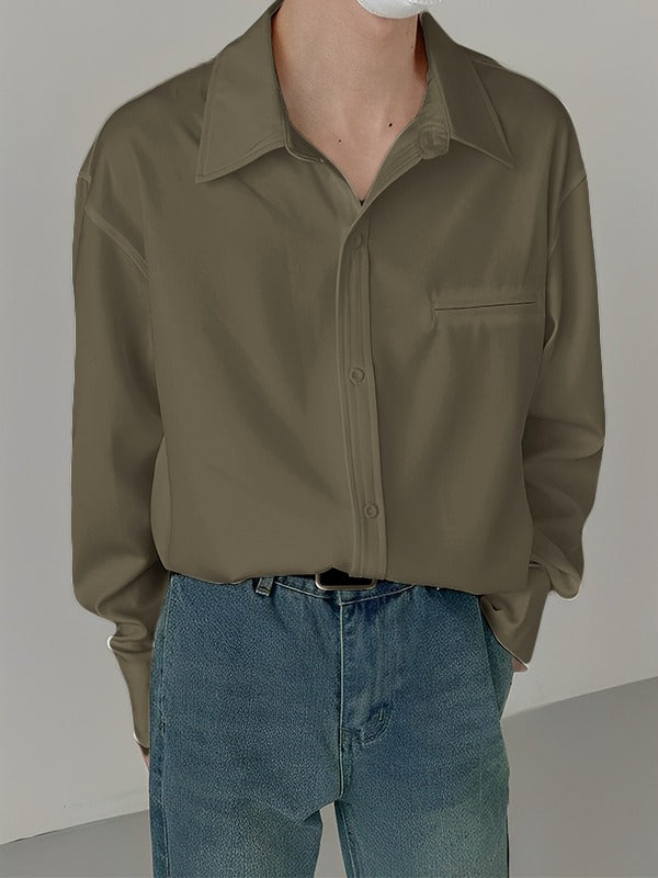 Classic full sleeved korean men shirt