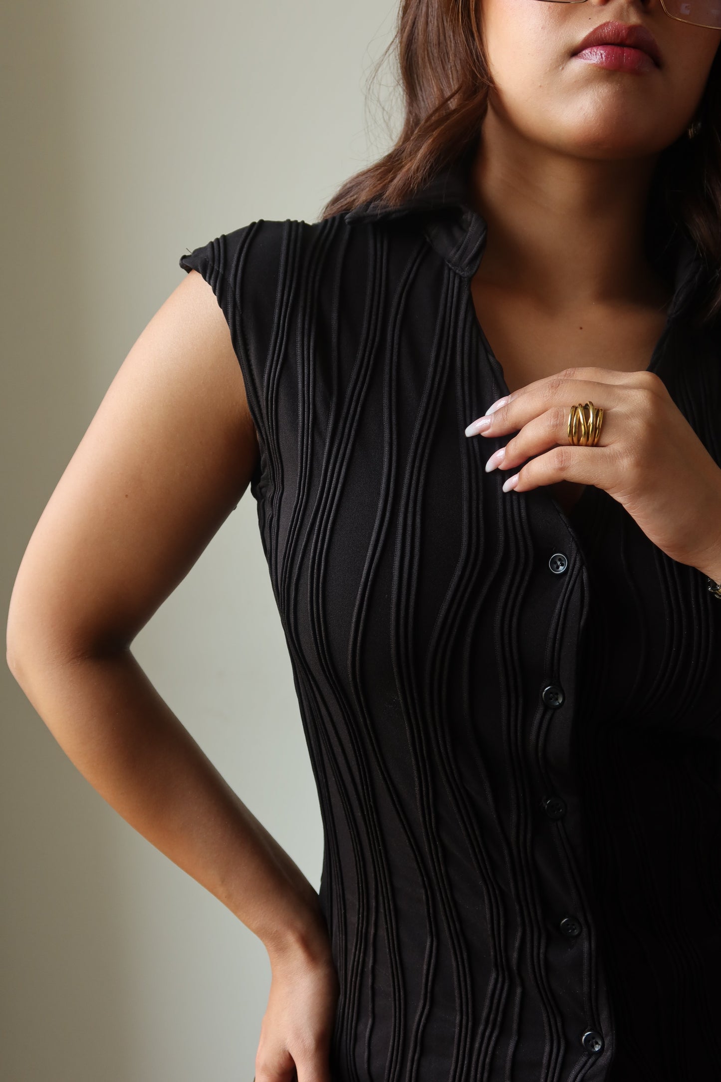 Wavy Aura Fitted Shirt