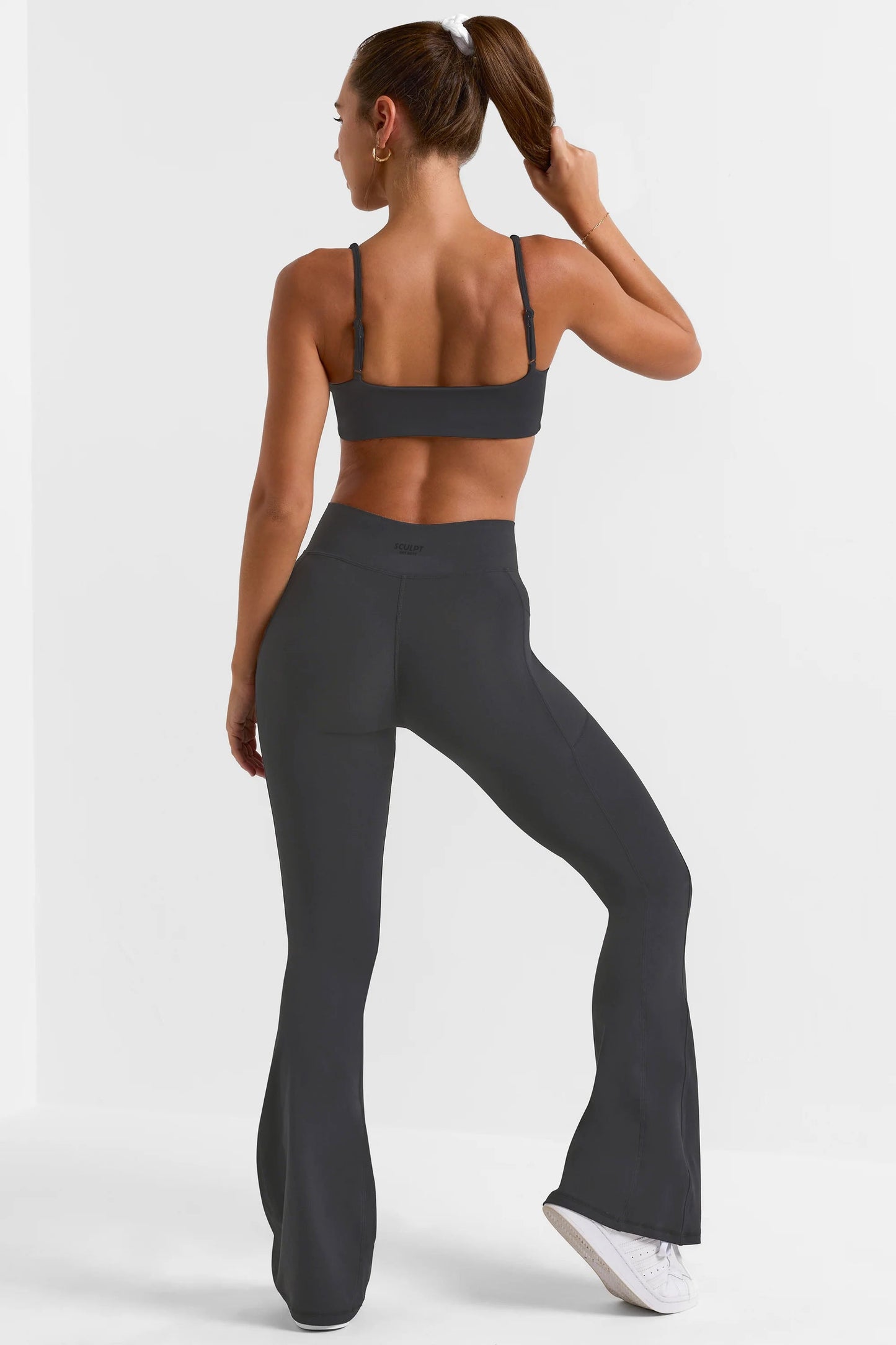 Cross Waistband Flare Pocket Leggings