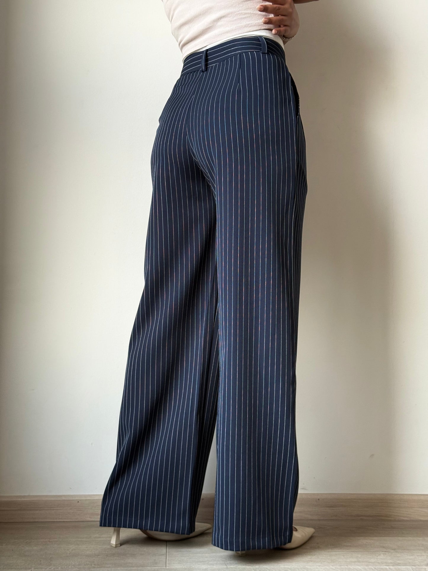 Striped Boxer Wide Leg Trousers