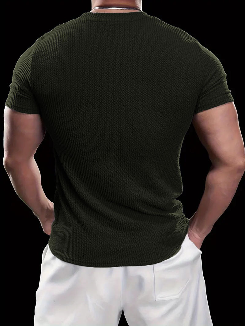 Premium Textured Round Neck T- Shirt