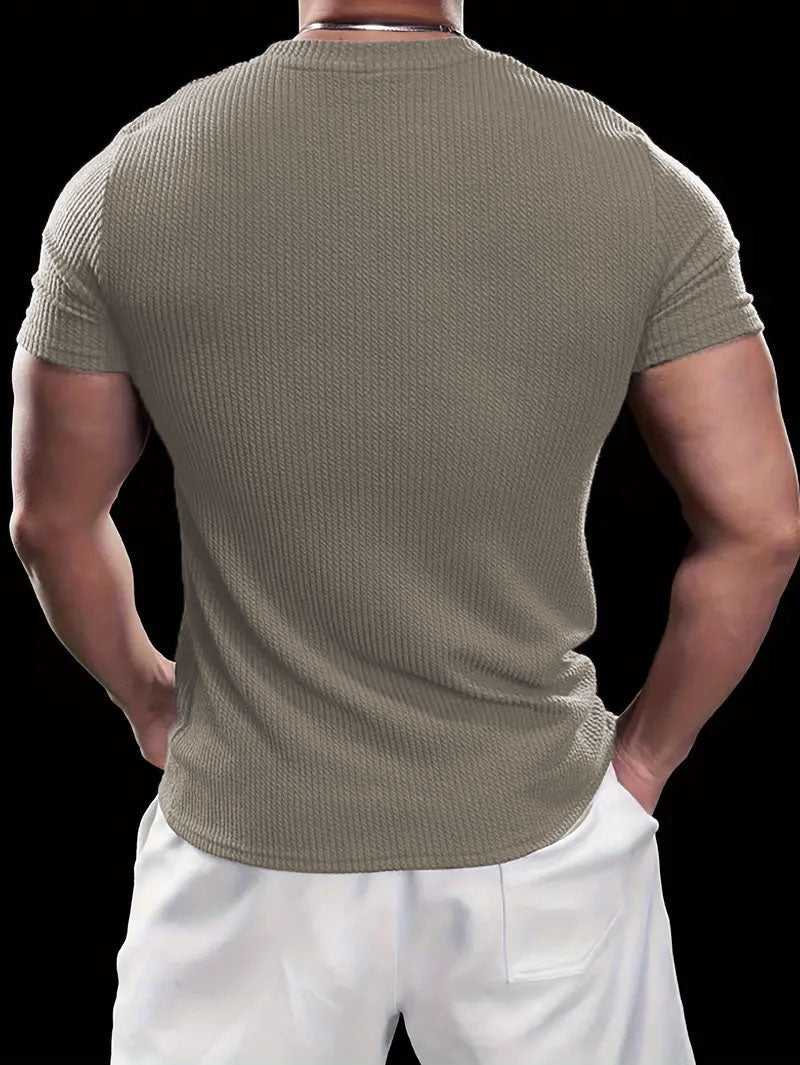 Premium Textured Round Neck T- Shirt
