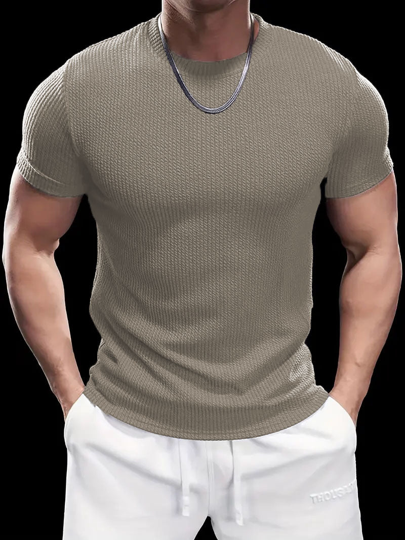 Premium Textured Round Neck T- Shirt