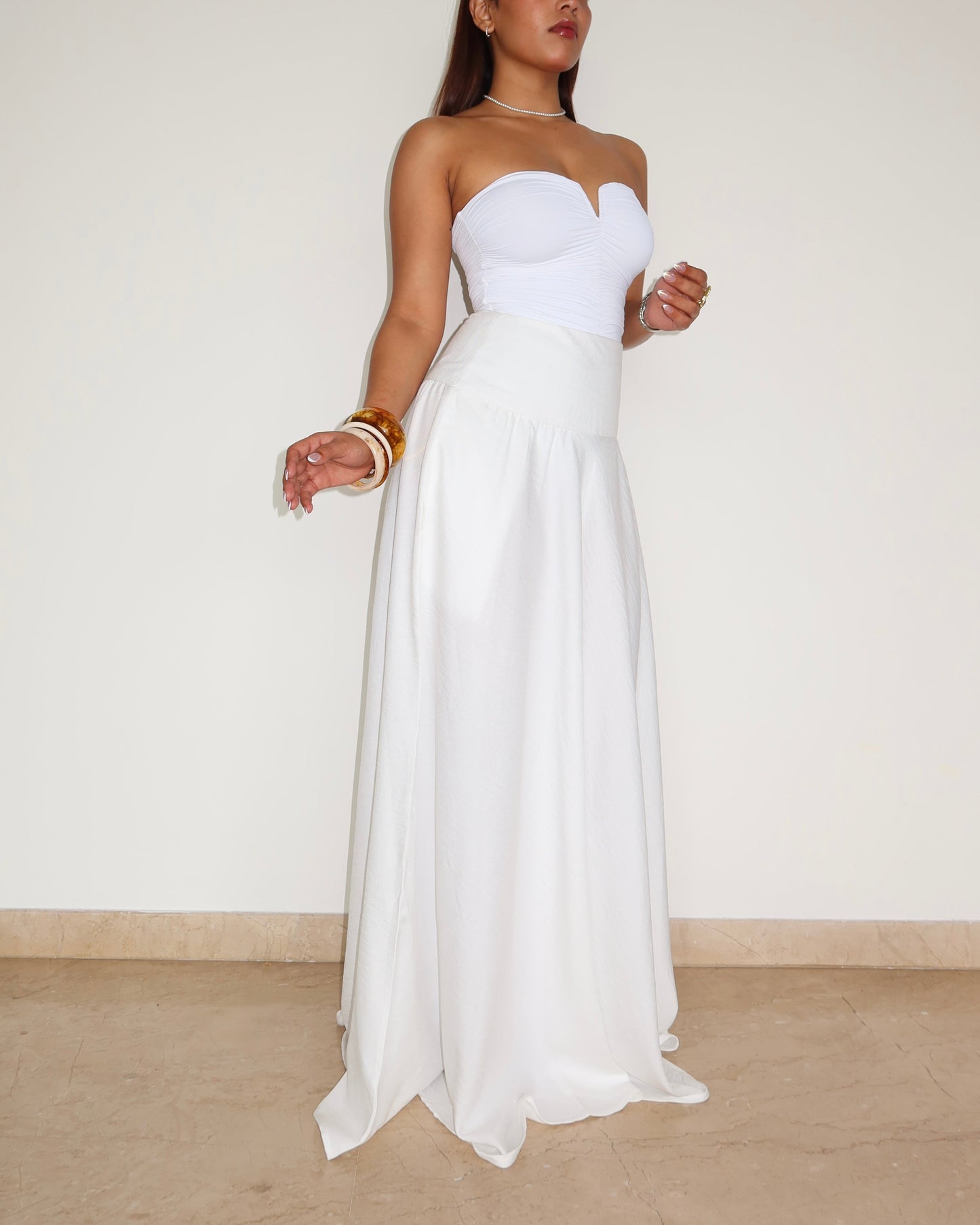 Soft Gathered Maxi Skirt