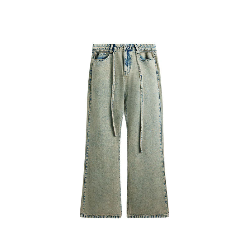 Mud Dyed Washed Bootcut Jeans
