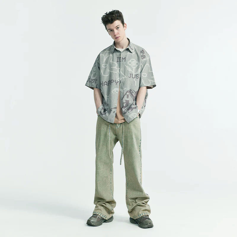 Mud Dyed Washed Bootcut Jeans