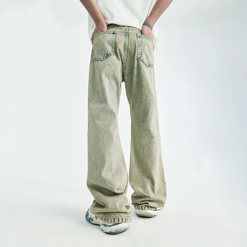 Mud Dyed Washed Bootcut Jeans