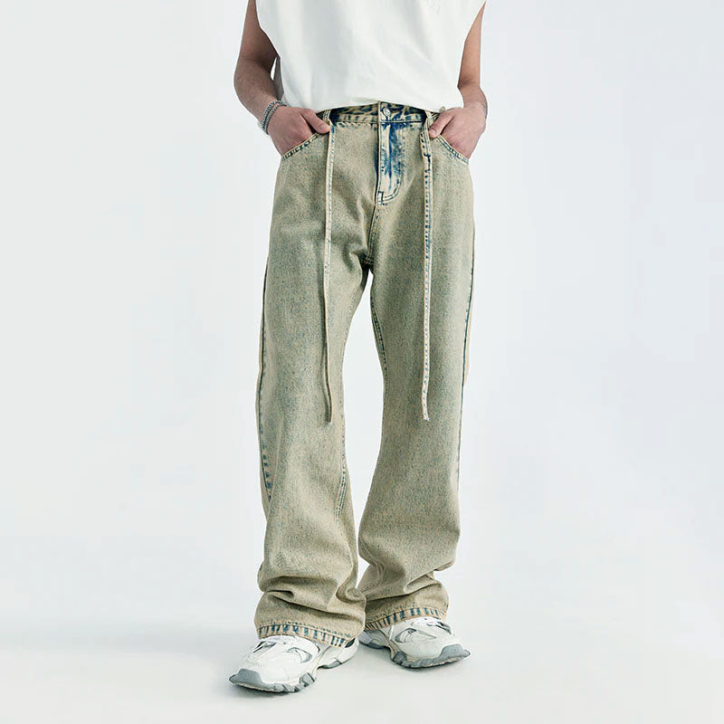 Mud Dyed Washed Bootcut Jeans