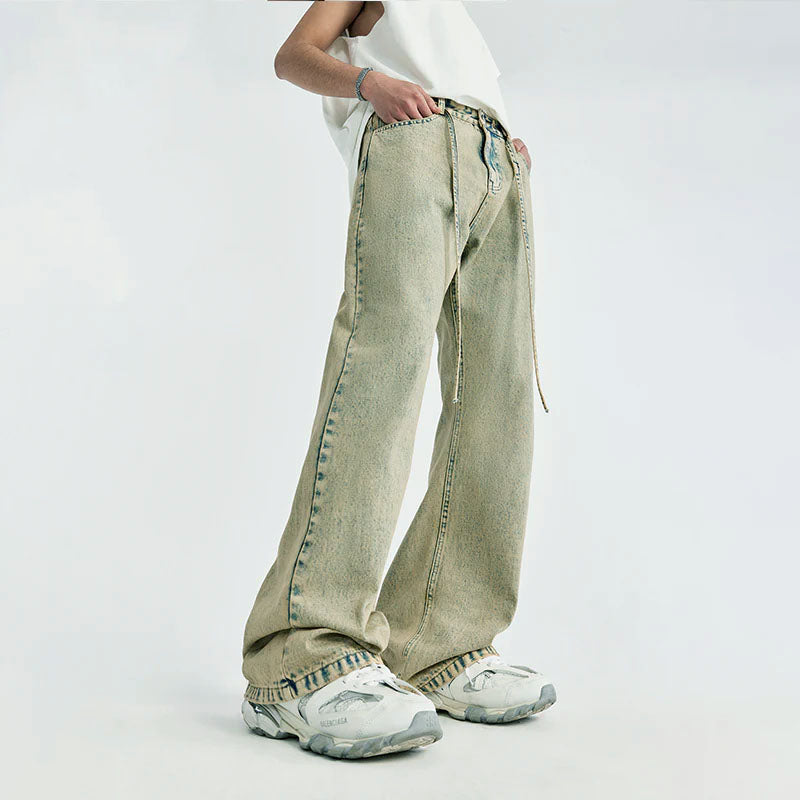 Mud Dyed Washed Bootcut Jeans