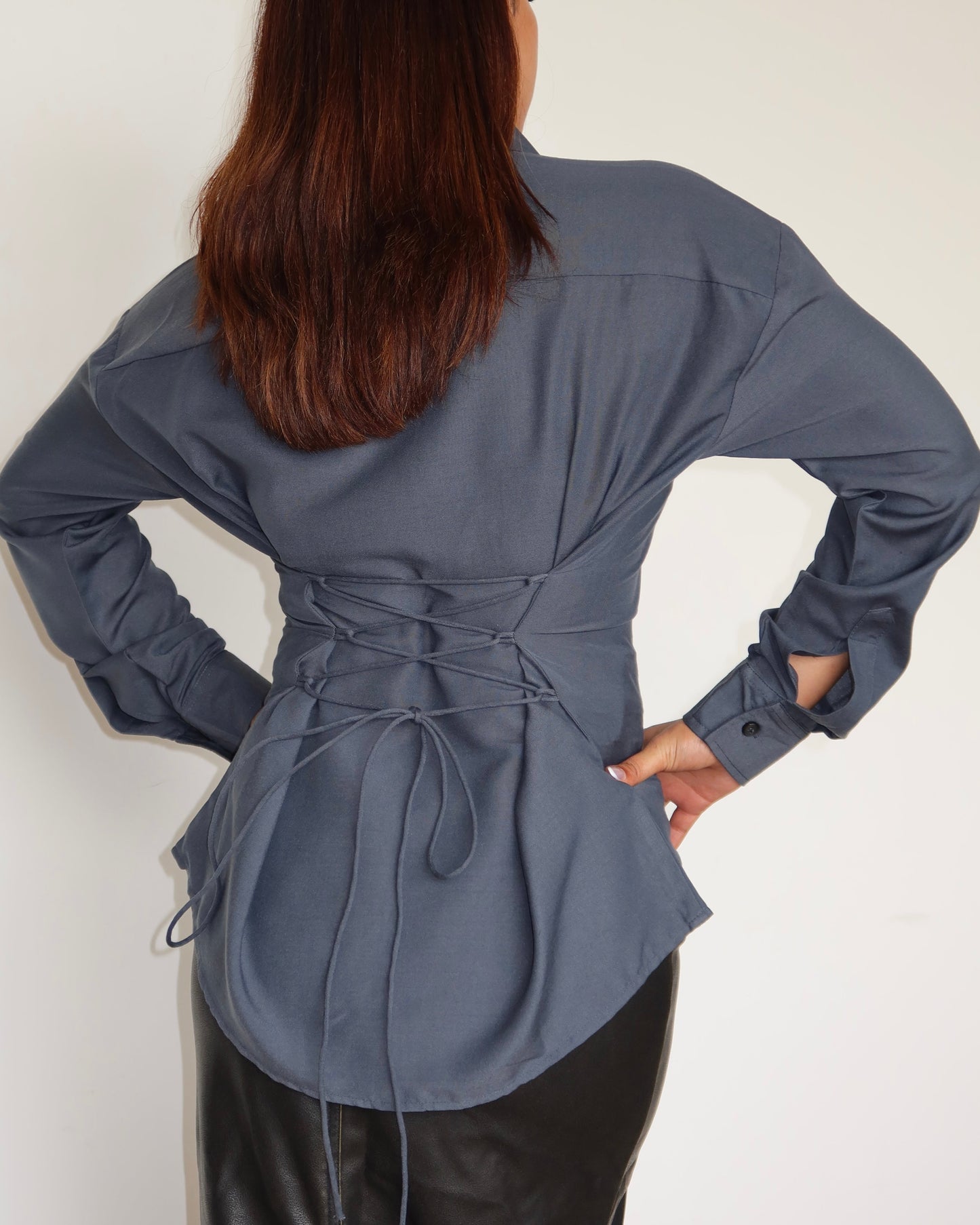 Tie Up Waist Statement Shirt