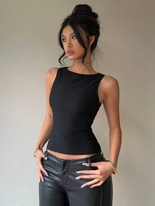 Peek and Tie Backless Top