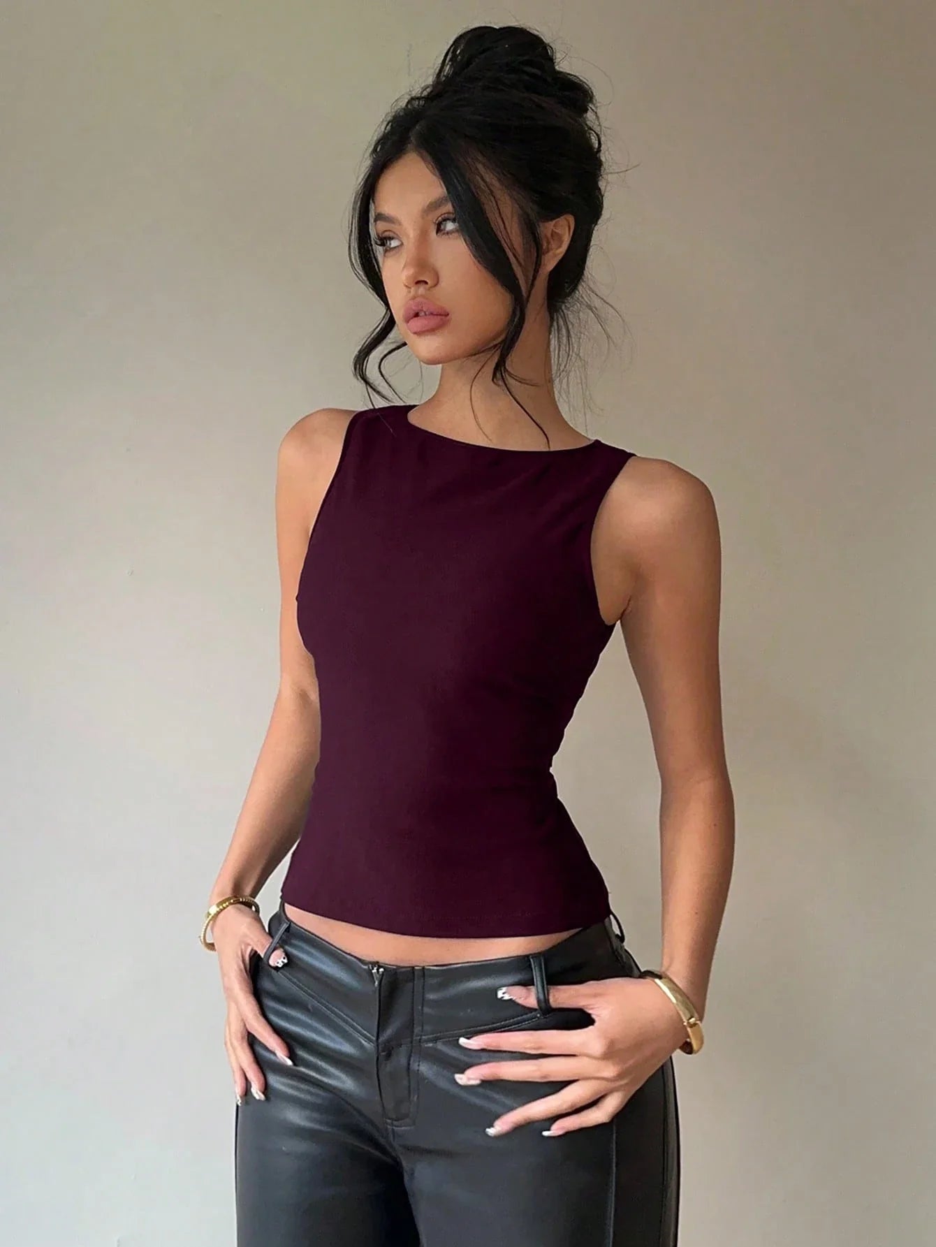 Peek and Tie Backless Top