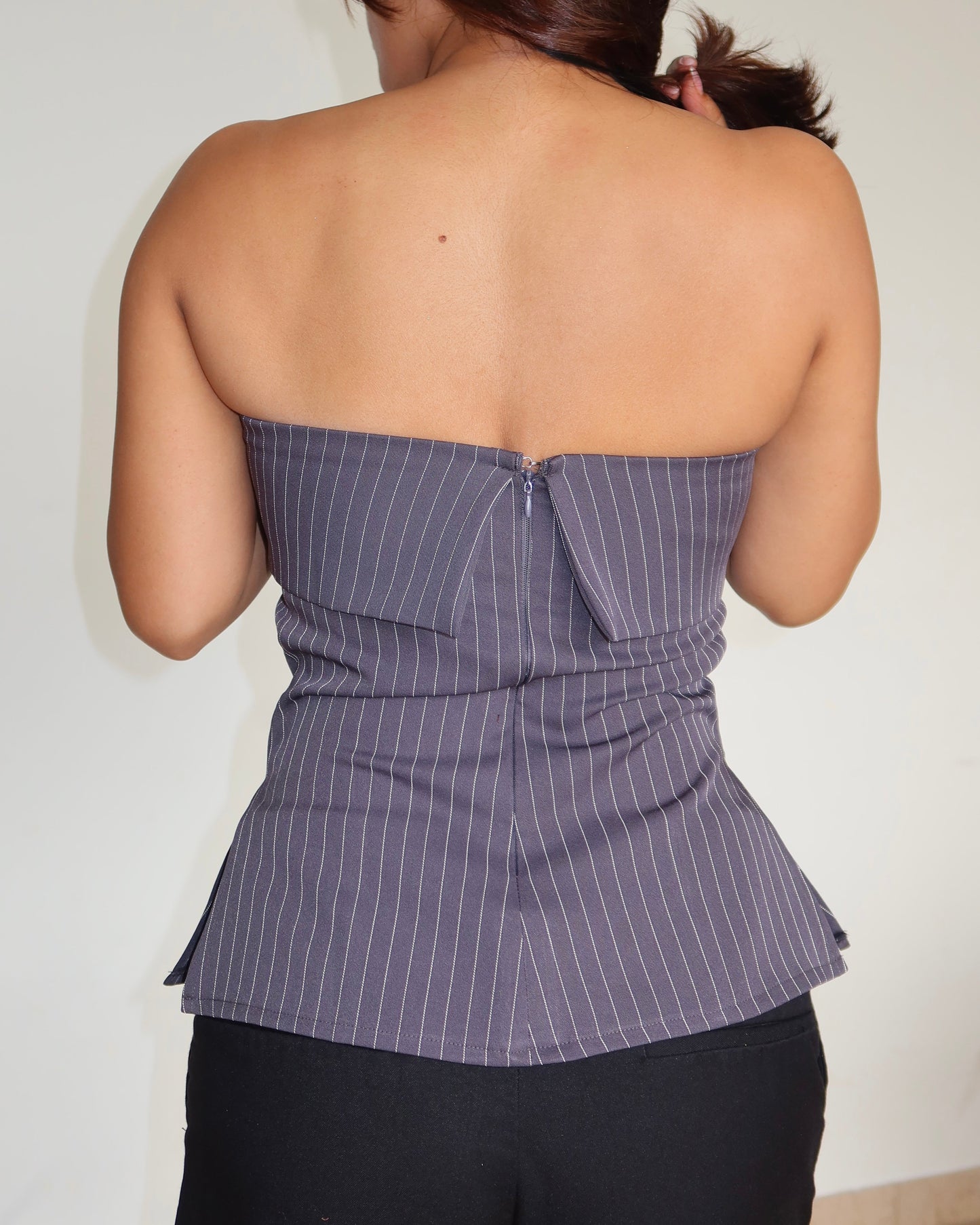 Sleek Stripe Bandeau Top