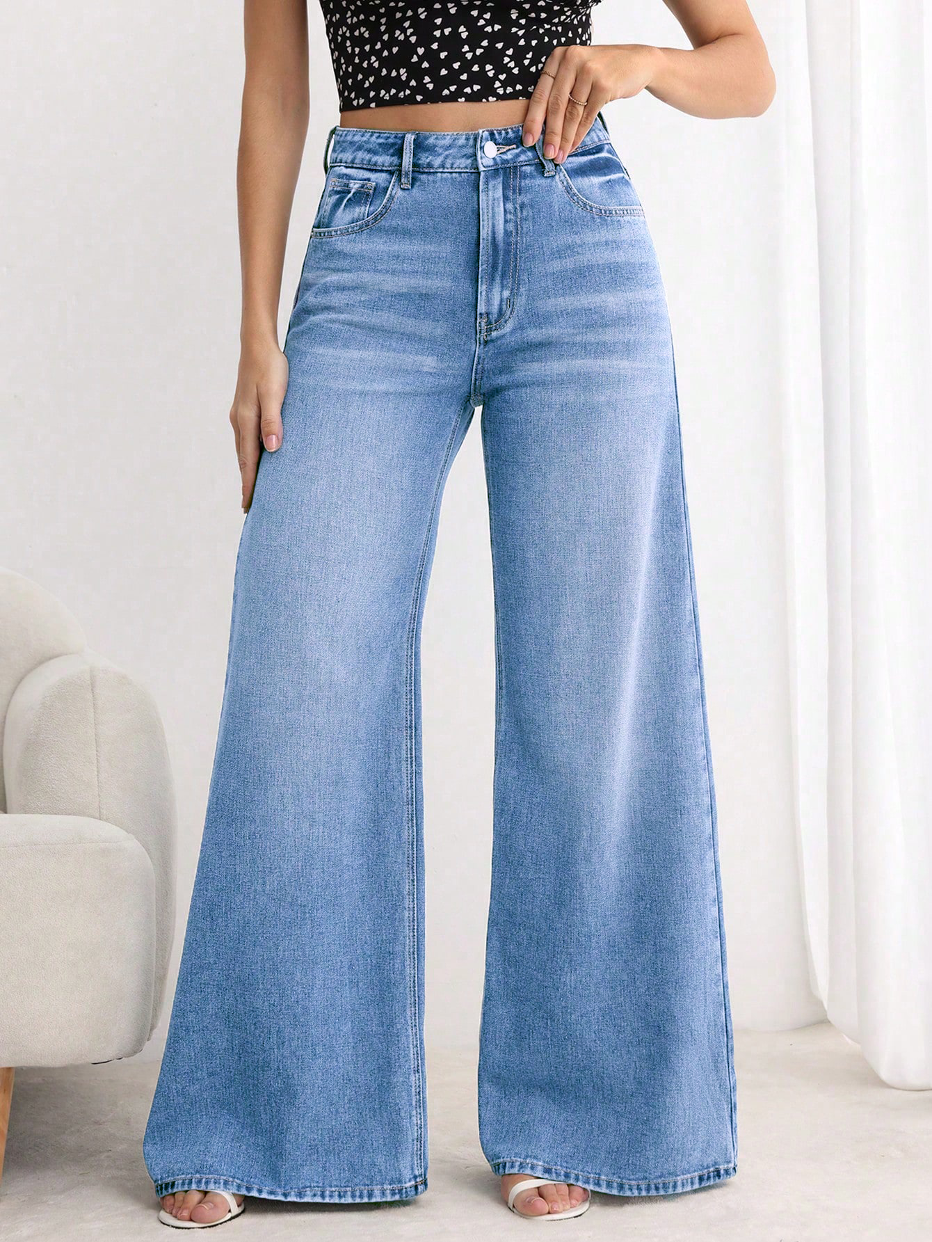 Sweet Static Extra Wide Leg Jeans