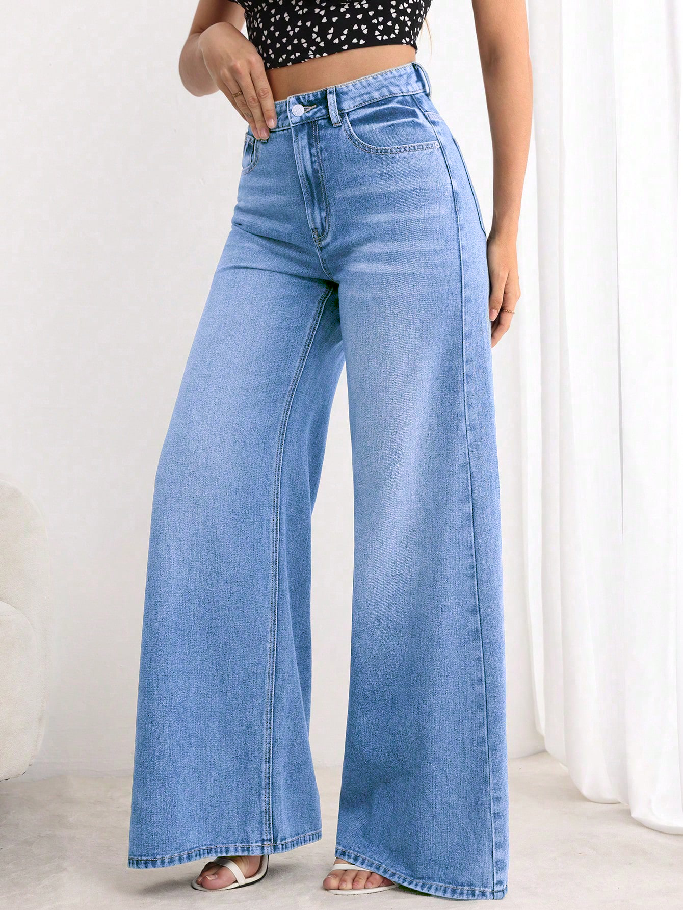 Sweet Static Extra Wide Leg Jeans