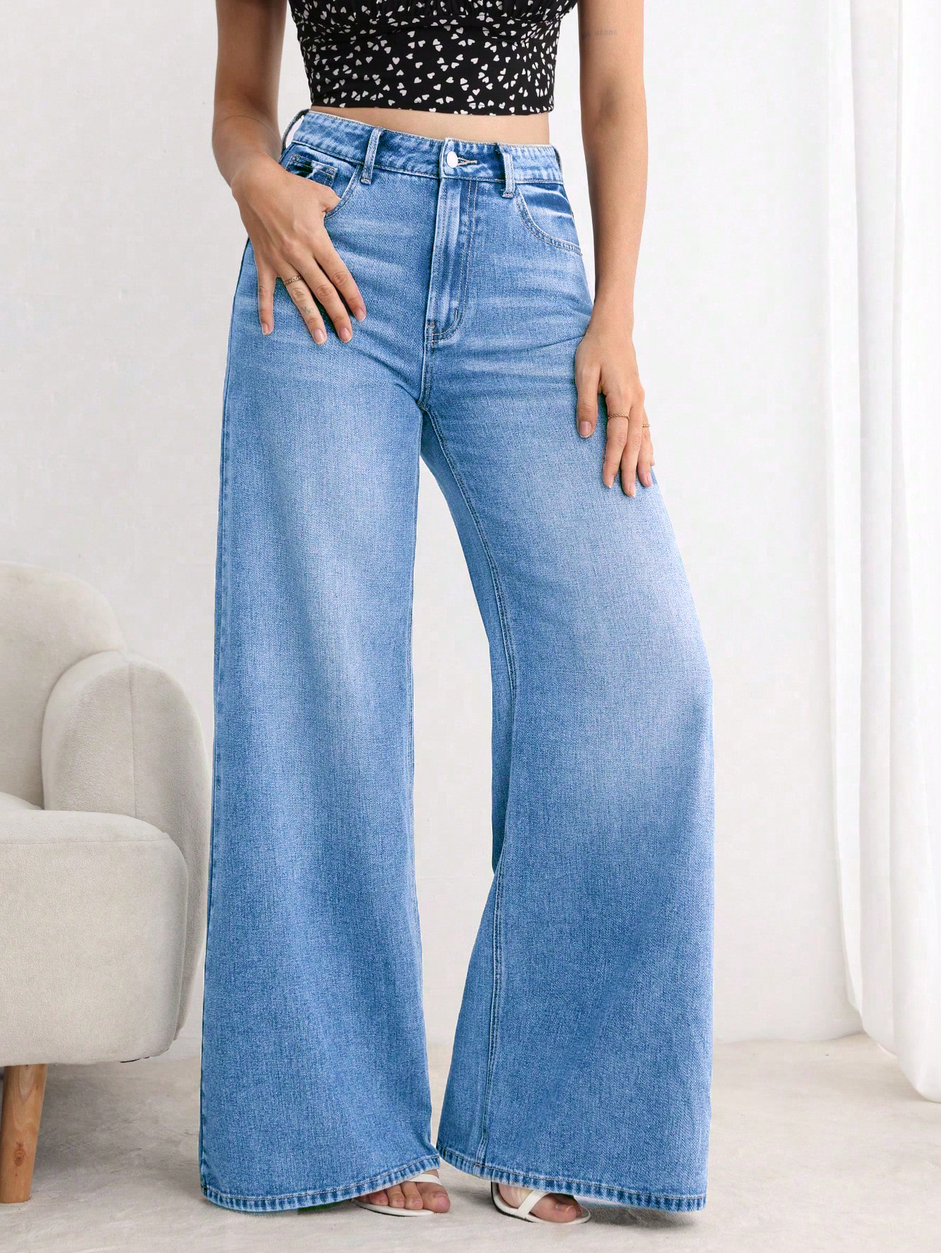 Sweet Static Extra Wide Leg Jeans