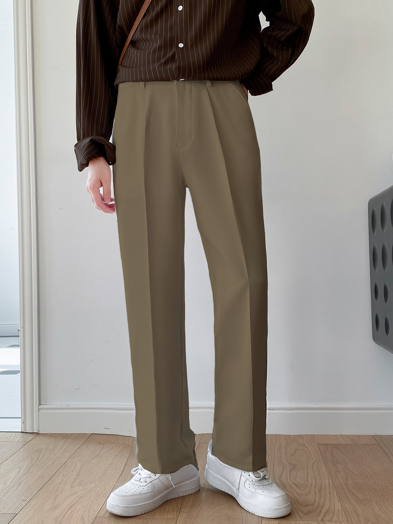 Men Semi Formal Straight Fit Korean Pants