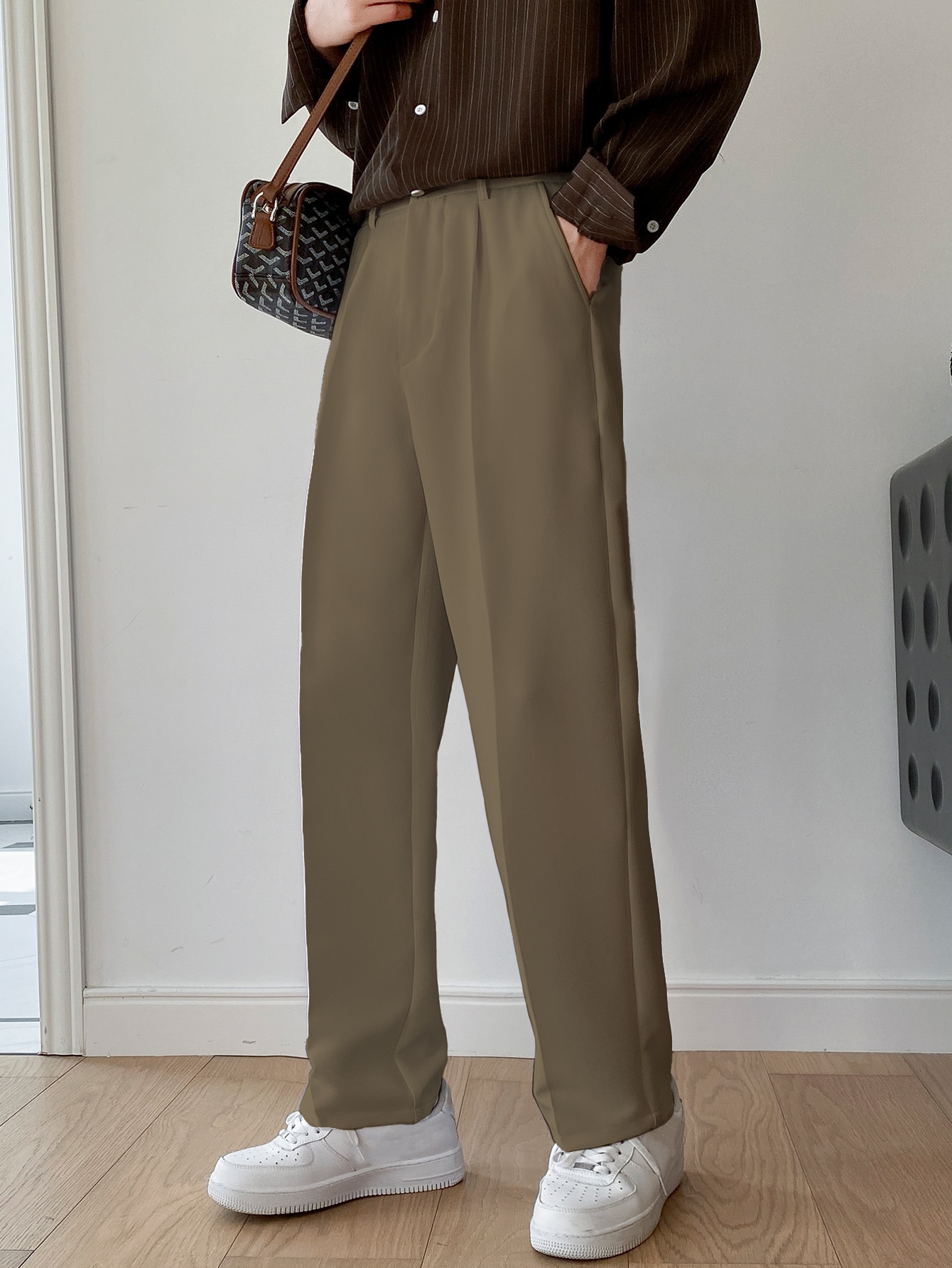 Men Semi Formal Straight Fit Korean Pants