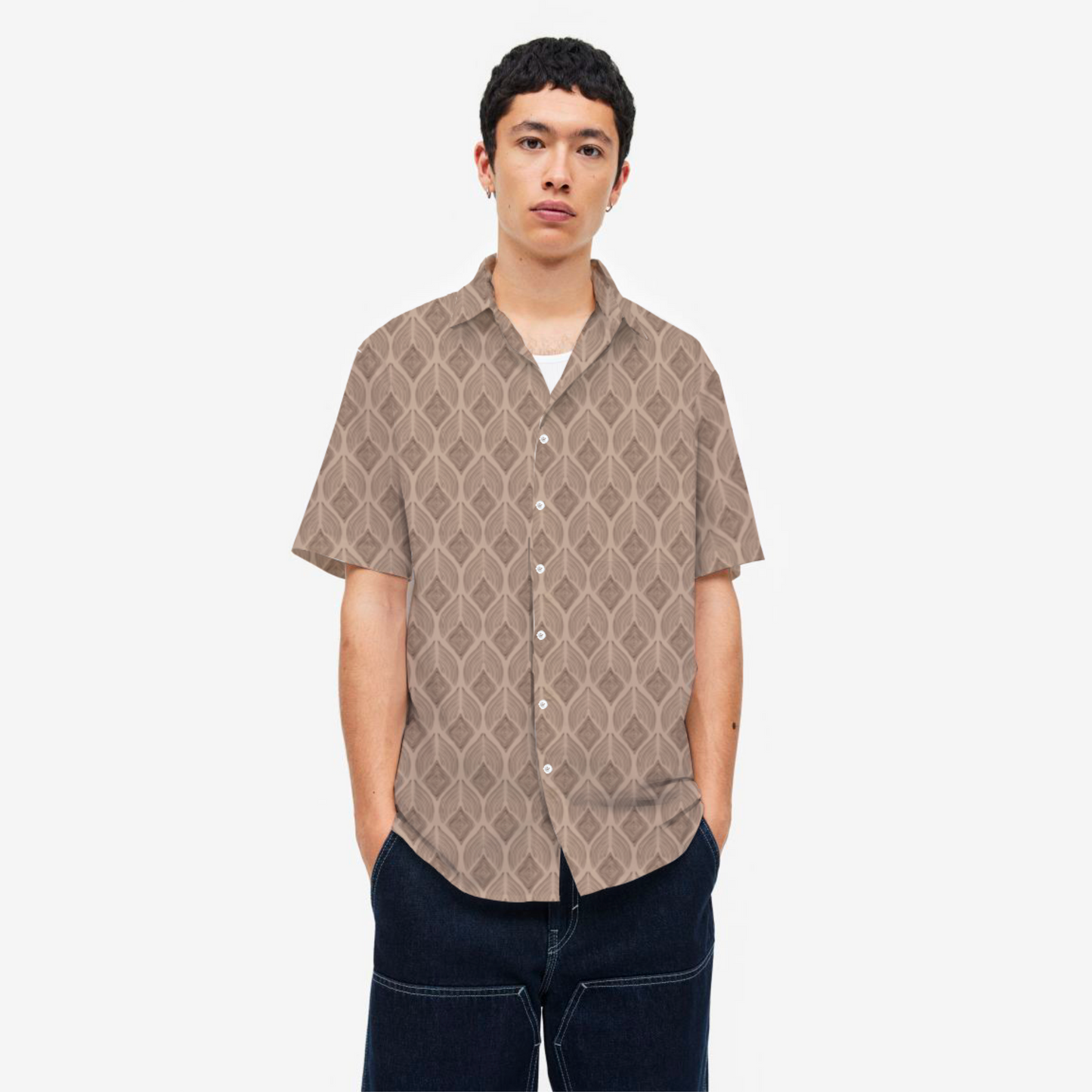 Earthy print Short sleeve shirt