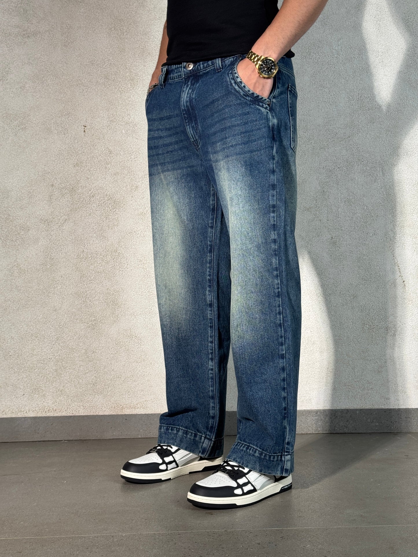 Vintage Cool Faded Tinted Baggy Denims