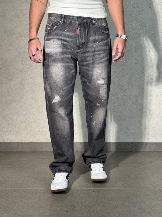 Spray Clash Straight Leg Jeans