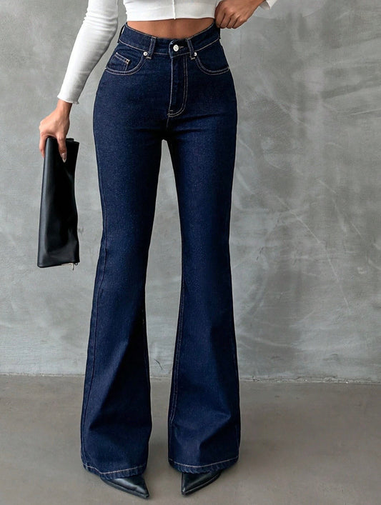Navy Flare Fit Jeans