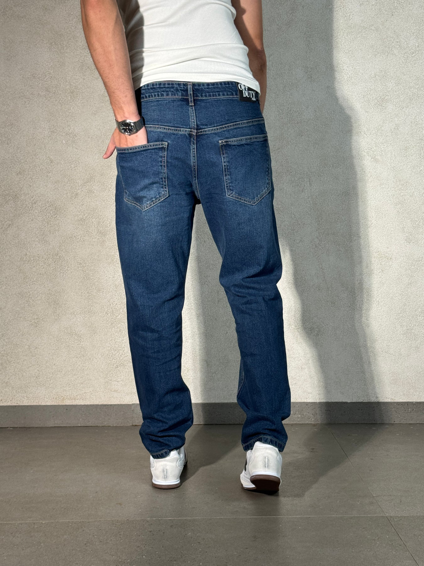 Royal Blue Straight Fit Jeans