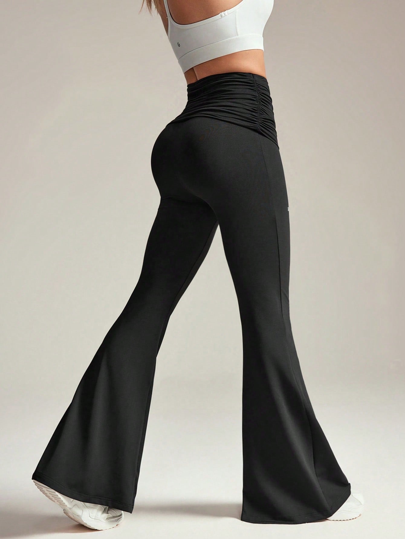 Pleated Yoga Flare Pants