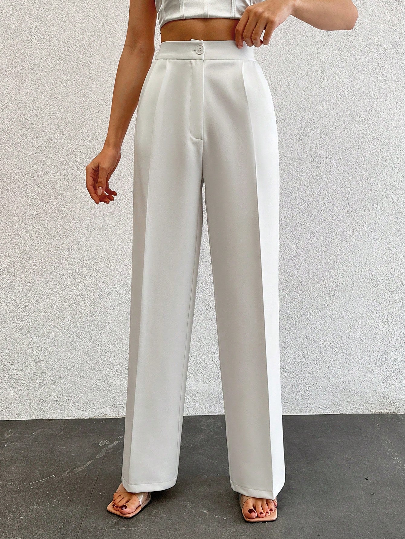 Formal Pleated Wide Leg Trouser