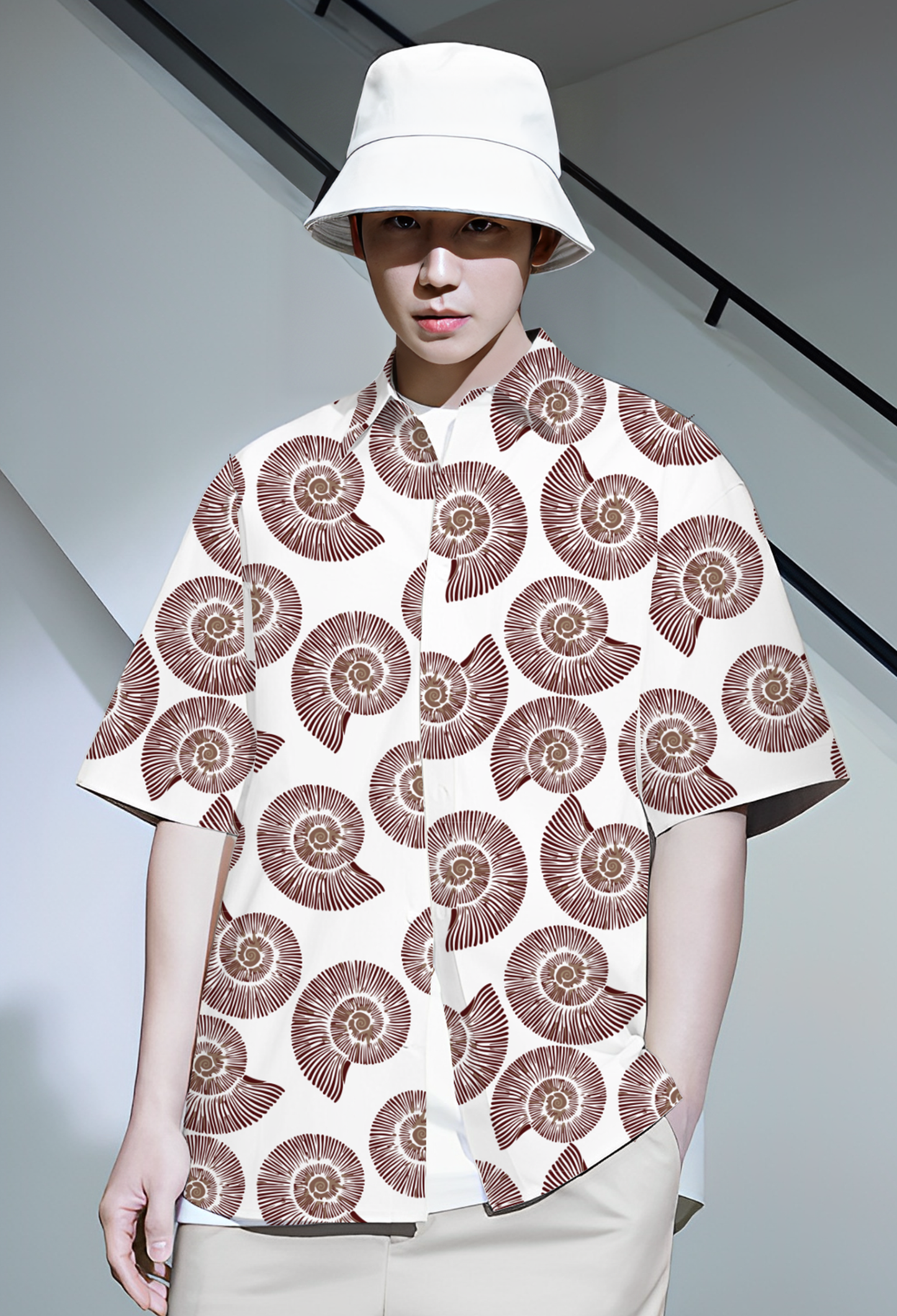 Sailing Snail art short sleeve shirt