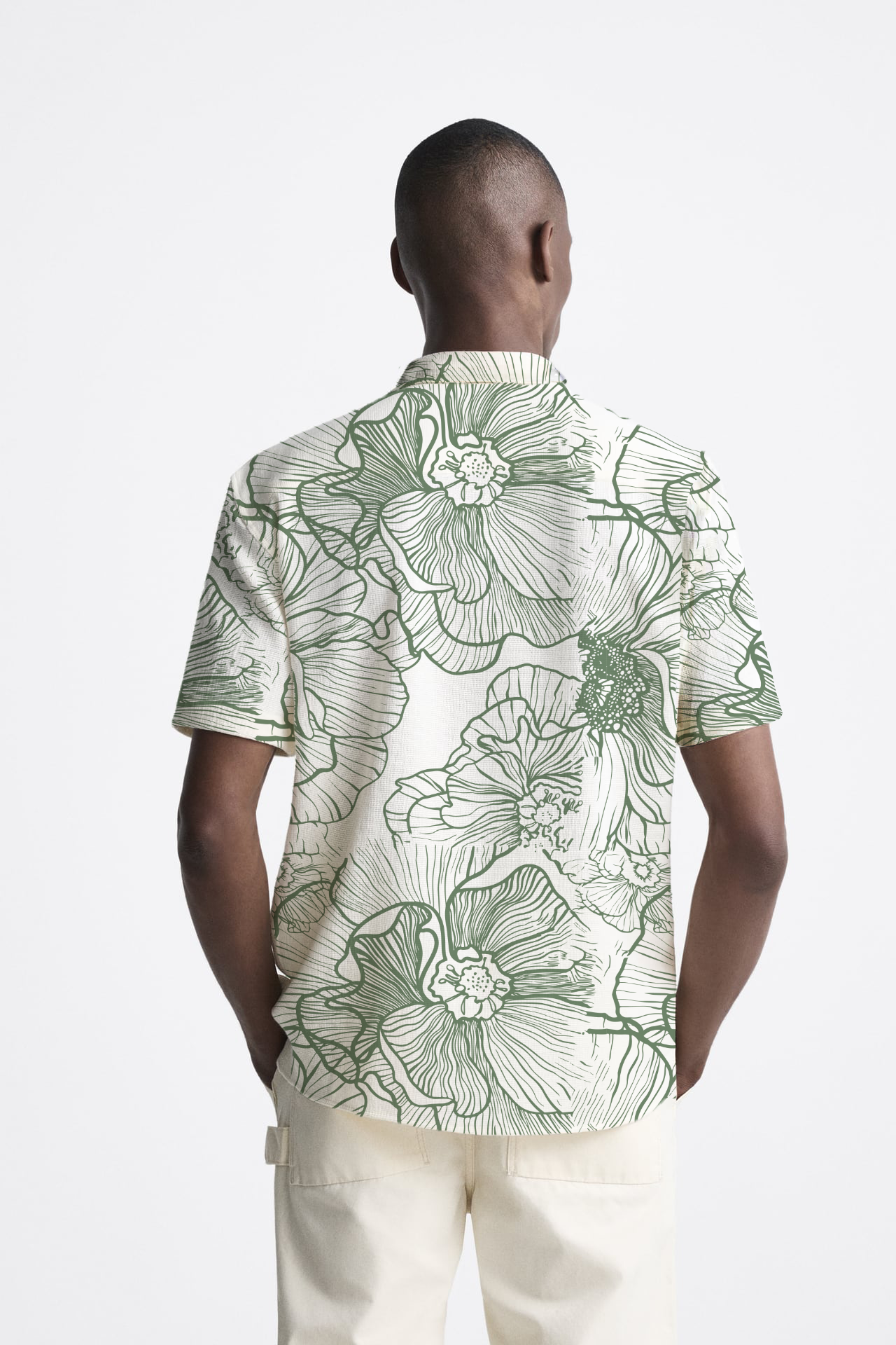 Bold florals short sleeve shirt