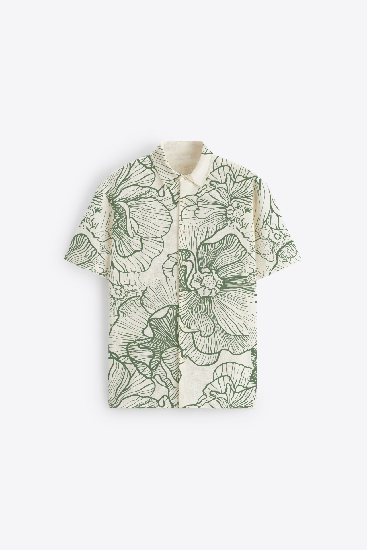 Bold florals short sleeve shirt