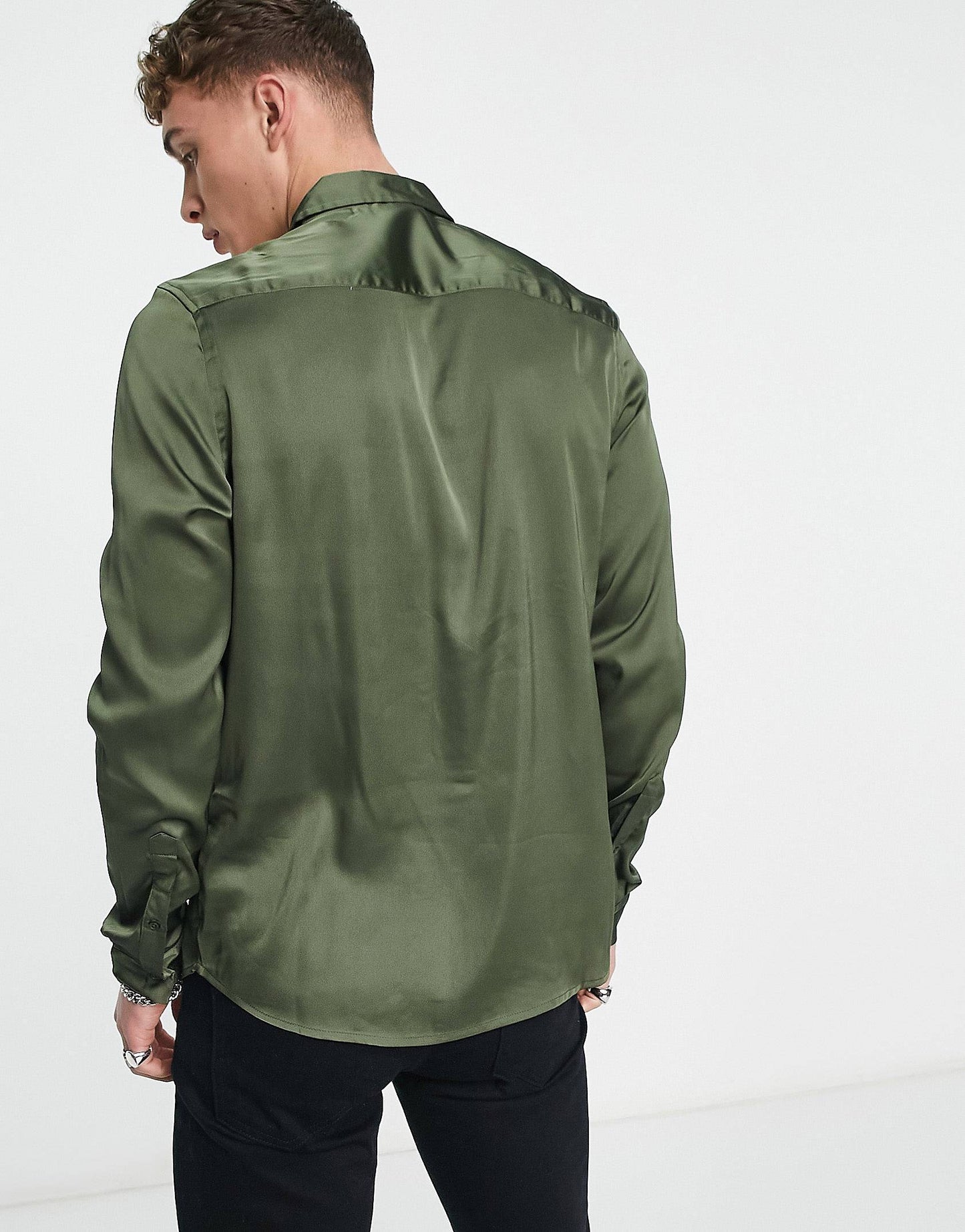 Party Button Up Satin Shirt