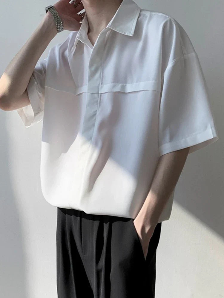 Men Half Sleeves Drop Shoulder Shirt