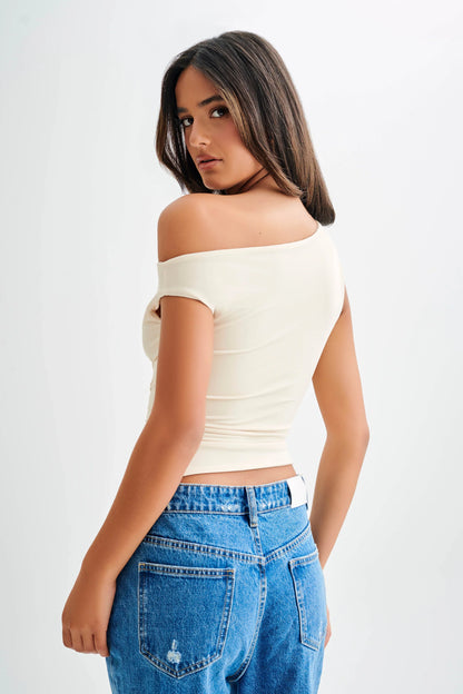 Contemporary Elegance Ruched Top