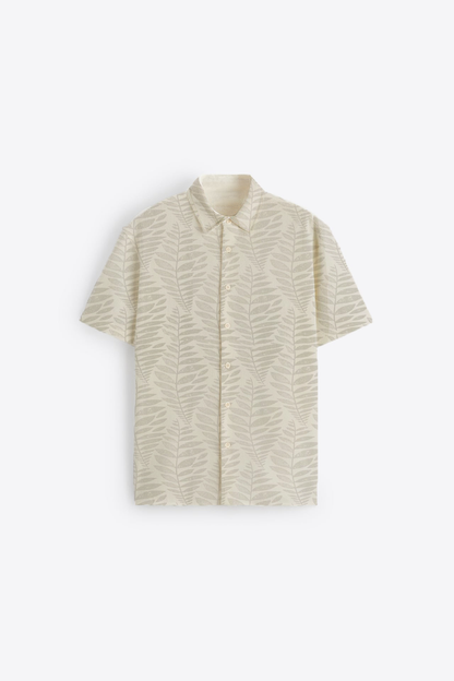 Neutral Leaf Short sleeves shirt