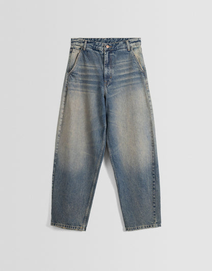 Faded Skater Fit Baggy Jeans