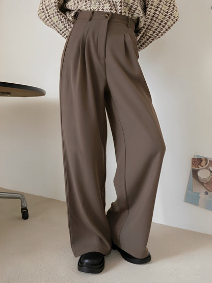 Coco Brown Korean Relaxed Pants