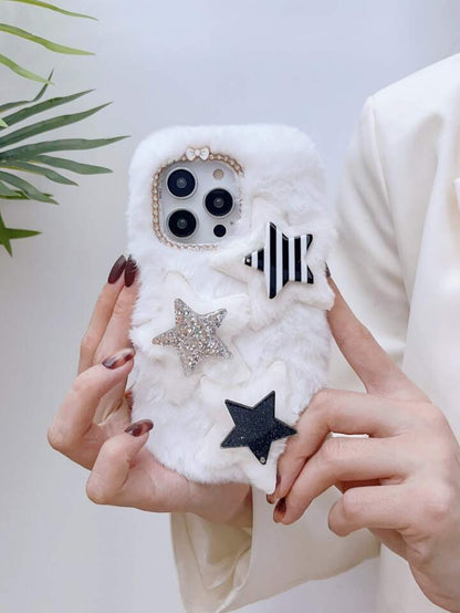 Starry Fur Charm Iphone Cover