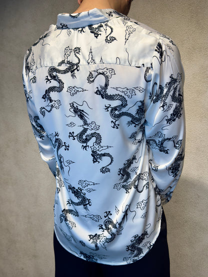 Mystic Dragon Print Full Sleeves Shirt