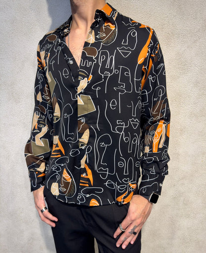 Face of Art Print Full Sleeves Shirt