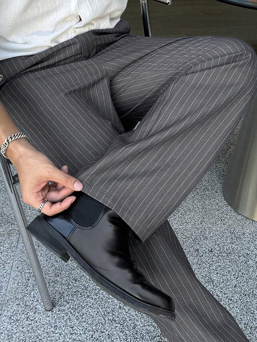 Korean Inspired Classic Stripe Trousers